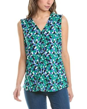 Jones New York Pleat Front Tank - Blue