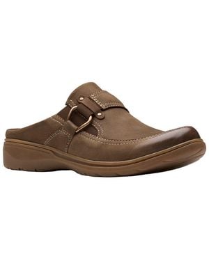 Clarks Carleigh Viola Leather Mule - Brown