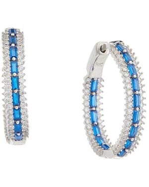 Juvell 18K Plated Topaz Cz Earrings - Blue