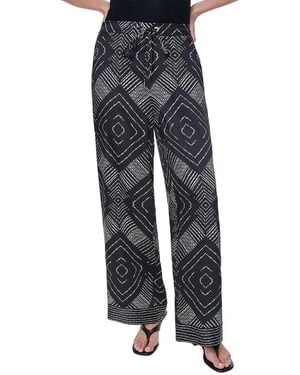 DKNY Printed Scarf Twill Pant - Gray