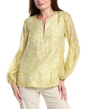 Lilly Pulitzer Laurelie Linen-Blend Top - Yellow