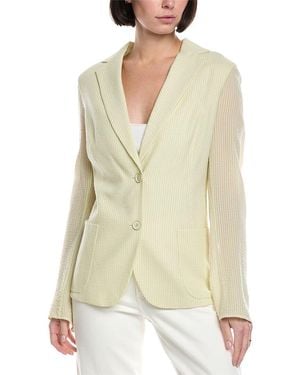 Akris Nash Wool & Silk-Blend Blazer - White