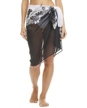 Bleu Rod Beattie Double Duty Chiffon Pareo Coverup - Grey