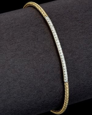 Meshmerise 18K Over 0.15 Ct. Tw. Diamond Cuff - Black