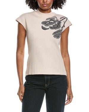 Gracia Knitted Mock Neck Sleeveless Top - Brown