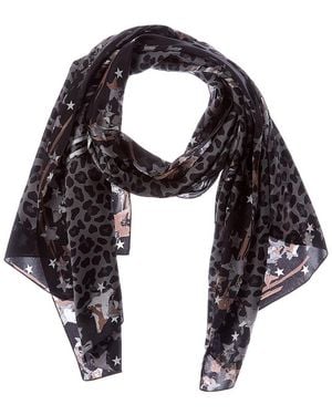 Jimmy Choo Logo Silk Scarf - Black