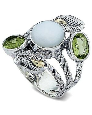 Samuel B. 18K Over Peridot Pearl Ring - Blue
