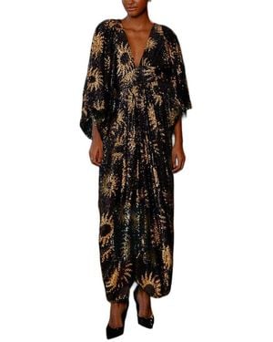 FARM Rio Sunny Mood Sequin Maxi Dress - Black
