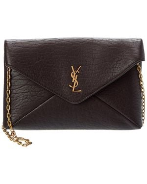 Saint Laurent Leather Pouch - Black