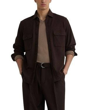 Reiss Forsithe Textured Mela Casual Shirt - Black