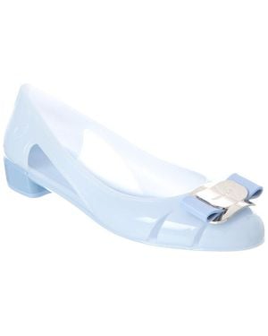 Ferragamo New Vara Jelly Ballet Flat - Blue