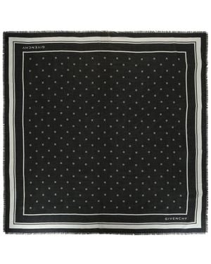 Givenchy 4G Cashmere & Silk-Blend Shawl - Black