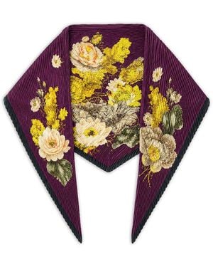Saachi Floral Pleated Bandana - Blue