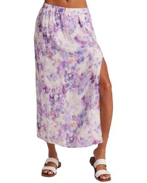 Bella Dahl High Waist Linen Maxi Skirt - Purple