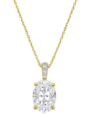 Diana M. Jewels Diana M. 14K 6.00 Ct. Tw. Lab-Grown Diamond Pendant Necklace - Metallic