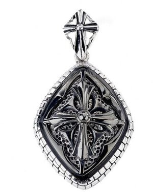 Samuel B. Samuel B Cross Pendant - White