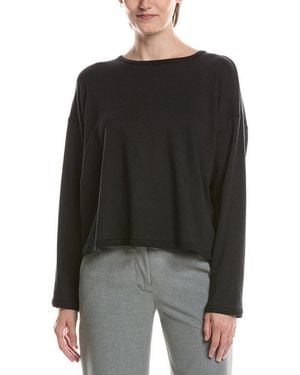 Eileen Fisher Cropped Boxy Top - Black