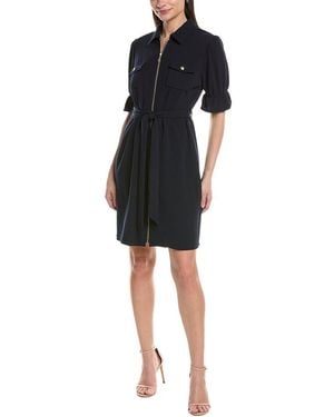 Sharagano Short Sleeve Shirtdress - Black