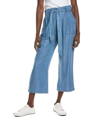 Nanette Lepore Tie Waist Paperbag Pant - Blue