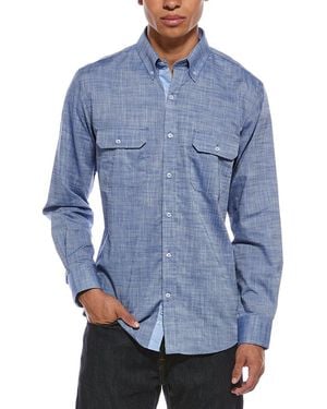 Tailorbyrd Signature Chambray Shirt - Blue