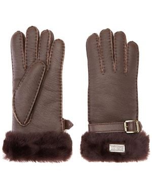 Australia Luxe Sheepskin Cuff Gloves - Brown