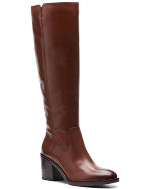 Clarks Valvestino Hi Leather Knee Boots - Brown