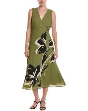 Anne Klein Petite A-Line Midi Dress - Green