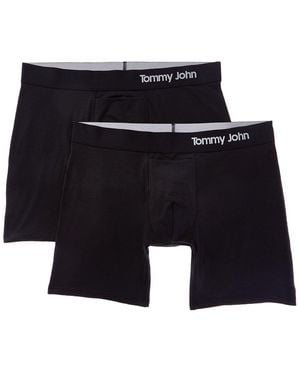 Tommy John 2Pk Cool Boxer Brief - Black