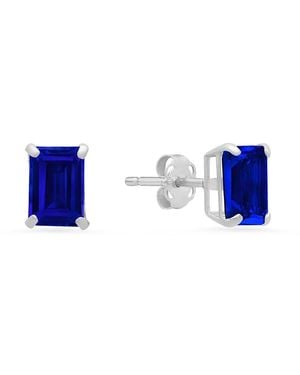 MaxColor 14k 2.10 Ct. Tw. Lab-grown Blue Sapphire Studs