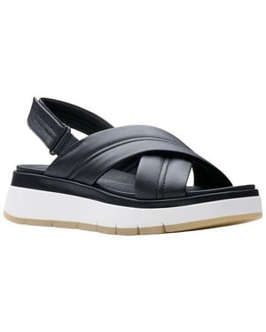 Clarks Tuscan Cross Leather Sandal - Blue