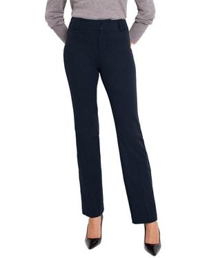 NIC+ZOE Plaza Demi Boot Cotton Bi-Stretch Pant - Blue