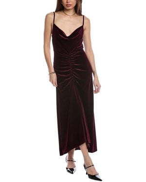 Taylor Velvet Midi Dress - Black
