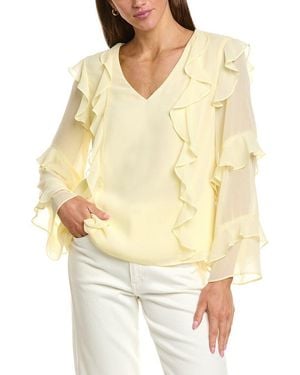 1.STATE Long Sleeve Ruffle Top - Yellow
