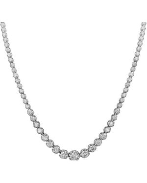 Diana M. Jewels Fine Jewellery 14k White Gold 3.00 Ct. Tw. Diamond Graduated Necklace - Metallic