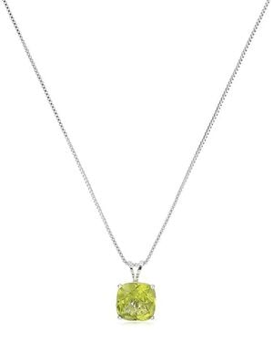 MaxColor 14k 1.75 Ct. Tw. Peridot Pendant Necklace - Metallic