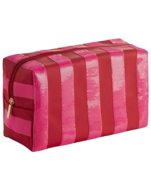 Shiraleah Cara Large Stripe Zip Pouch - Red