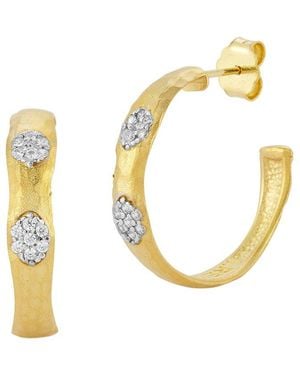 Reiss 14K 0.20 Ct. Tw. Diamond Hoops - Metallic