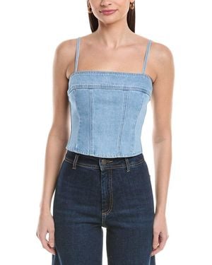 L'Agence Arlin Seamed Midi Tank Top - Blue
