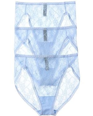 Natori 3Pk Bliss Allure One Size Lace French Cut Panty - Blue