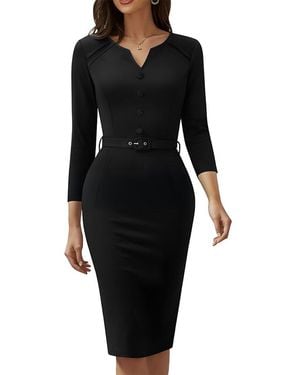 Vincent Sheath Dress - Black