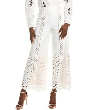 Oscar de la Renta Silk-Lined Pant - White