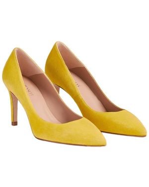 LK Bennett Floret Suede Closed Courts - Yellow