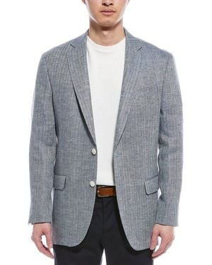 Brooks Brothers Regular Fit Linen Blazer - Gray