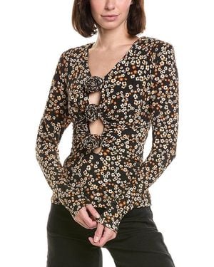 FARM Rio Jersey Blouse - Black