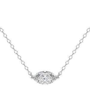Lab Grown Diamonds 14K 0.75 Ct. Tw. Lab-Grown Diamond Necklace - Metallic