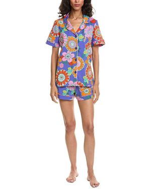 Bedhead 2Pc Pyjama Short Set - Blue