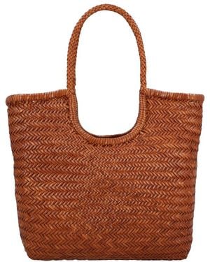 Dragon Diffusion Ns Diagonal Triple Jump Leather Shoulder Bag - Brown