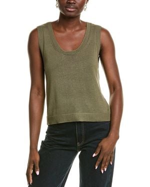 Max Studio Scoop Neck Tank - Green