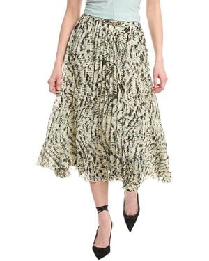 Anne Klein Pull On Pleated Skirt - Blue