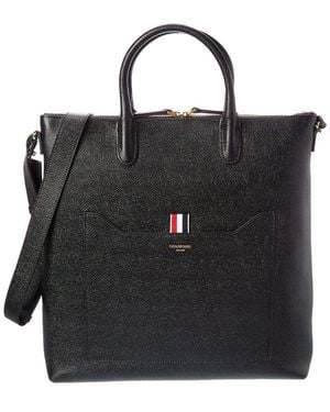 Thom Browne Leather Tote - Black